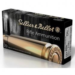 Munitions SELLIER & BELLOT cal.222 rem fmj 50gr 3.2g par 20