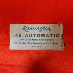 boite de collection remington calibre 45 acp enchère a 1 euro