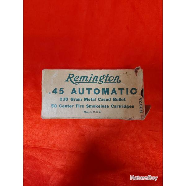 boite de collection remington calibre 45 acp enchre a 1 euro