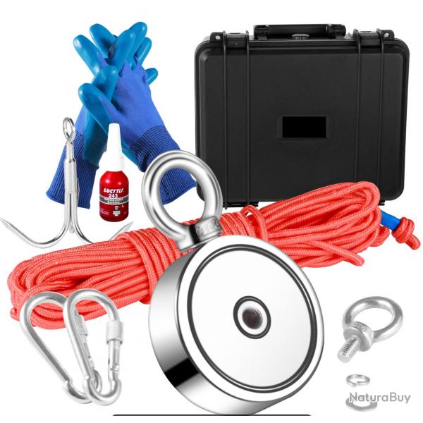 KIT Aimant de Pche Double Face Super Puissants Capacit 544 kg