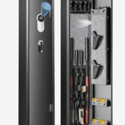 PROMO....ARMOIRE 5 FUSILS, sécurité BIOMETRIQUE empreinte digital et alarme antivol