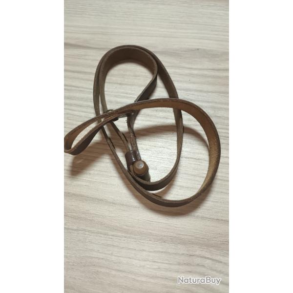 Bretelle cuir pour fusil chasse