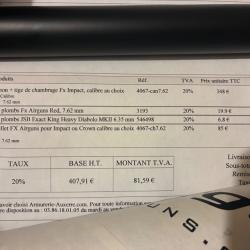 Canon FX pour Impact avec tige de chambrage - Calibre 7.62 mm