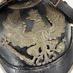 CASQUE A POINTE MODELE 1915 TROUPE DE L'INFANTERIE PRUSSIEN DIT PETIT GRIS 1ere GM Très bon  Allemag