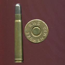 .375 H&H Magnum - RWS - balle nickel arrondie