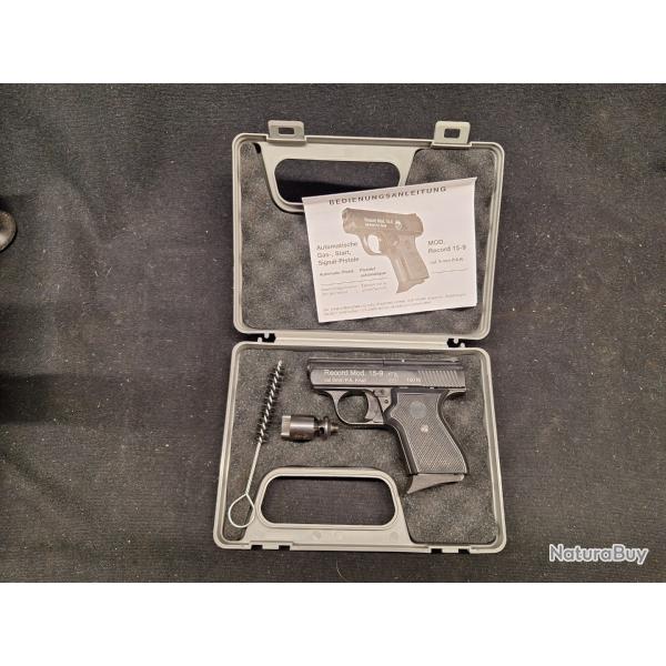 Pistolet d'alarme Record 15-9, Cal. 9mm PAK - 1 sans prix de rserve !!