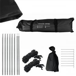 Tente de toit anti-UV pour voiture, abri de voiture portable, ombre latérale de camping, pare-soleil