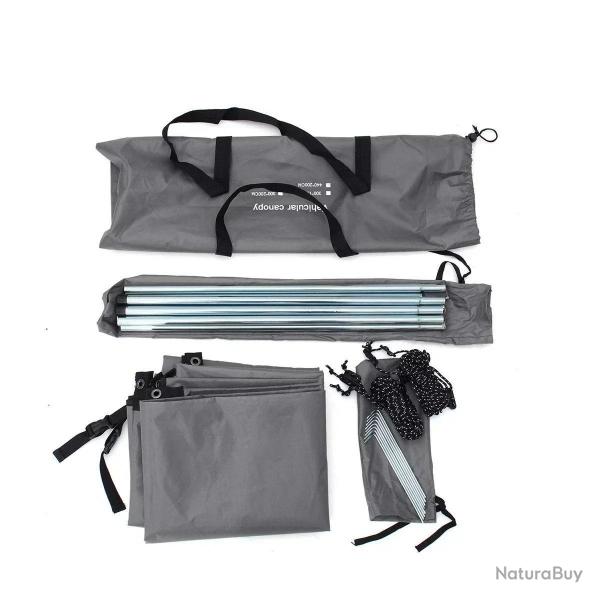 Tente de toit anti-UV pour voiture, abri de voiture portable, ombre latrale de camping, pare-soleil
