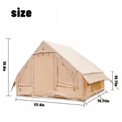 Tente de Camping Gonflable Triangulaire, Installation Facile, 4 Saisons, 2 Personnes, Imperméable, C