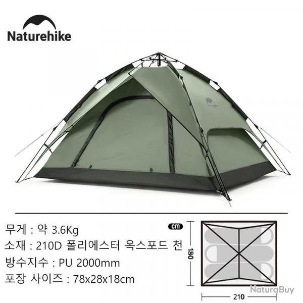 Natureifa-Tente de camping automatique impermable  une touche, double porte, abri de poisson de pl