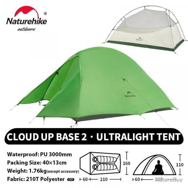 Naturehike Cloud Up 2 personnes tente ultralgre 20D Camping tente tanche en plein air randonne v