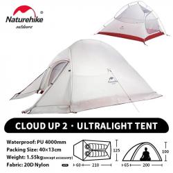 Naturehike Cloud Up 2 personnes tente ultralégère 20D Camping tente étanche en plein air randonnée v