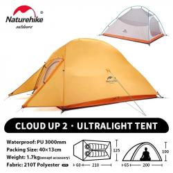 Naturehike Cloud Up 2 personnes tente ultralégère 20D Camping tente étanche en plein air randonnée v