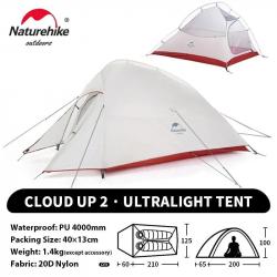 Naturehike Cloud Up 2 personnes tente ultralégère 20D Camping tente étanche en plein air randonnée v