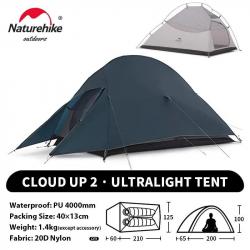 Naturehike Cloud Up 2 personnes tente ultralégère 20D Camping tente étanche en plein air randonnée v