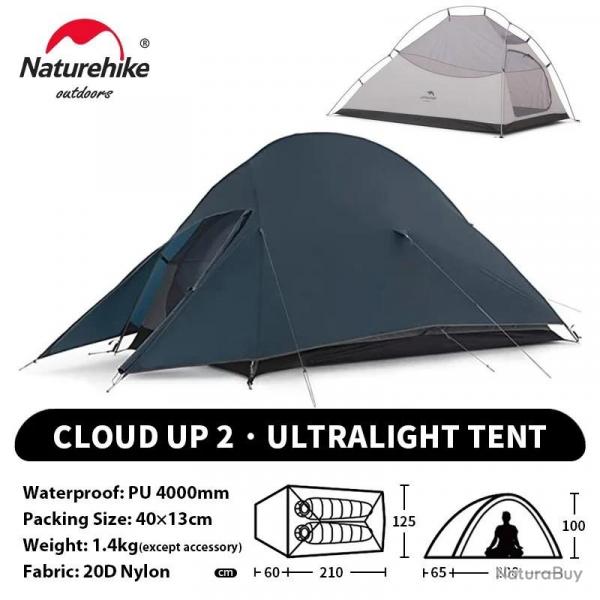 Naturehike Cloud Up 2 personnes tente ultralgre 20D Camping tente tanche en plein air randonne v