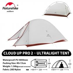 Naturehike Cloud Up 2 personnes tente ultralégère 20D Camping tente étanche en plein air randonnée v