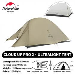 Naturehike Cloud Up 2 personnes tente ultralégère 20D Camping tente étanche en plein air randonnée v