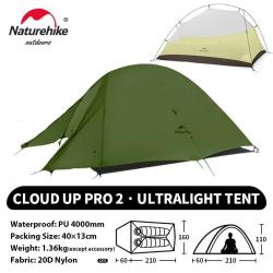 Naturehike Cloud Up 2 personnes tente ultralégère 20D Camping tente étanche en plein air randonnée v