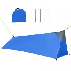 Tente de Camping ultralégère PU3000, filet d'aération intérieure en maille imperméable pour une pers