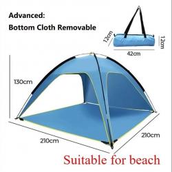Tente de plage Portable, protection UV extérieure légère, camping, pêche, cabane, abri solaire Advan