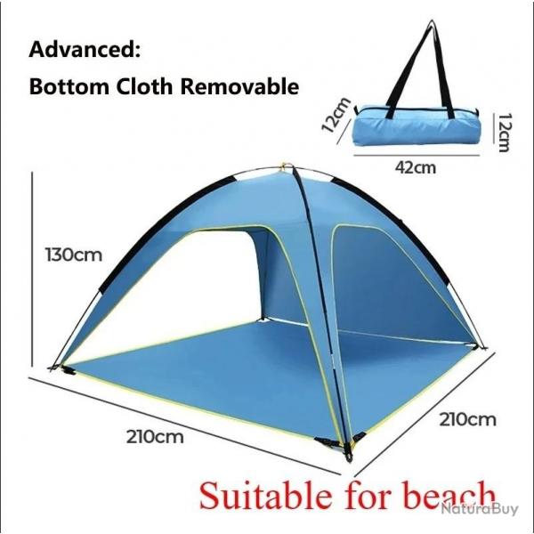 Tente de plage Portable, protection UV extrieure lgre, camping, pche, cabane, abri solaire Advan