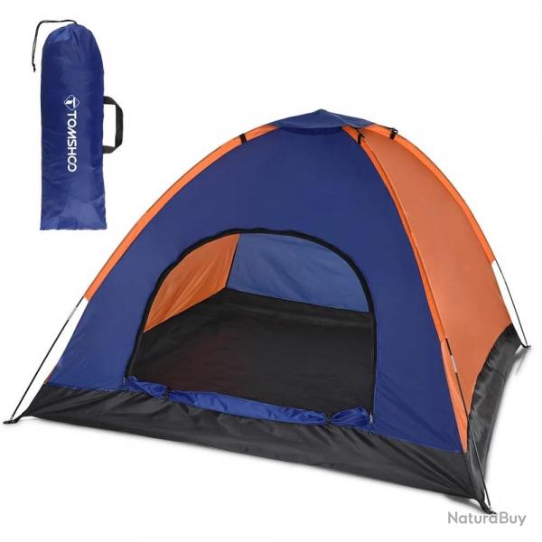 TOMSHOO - tente de Camping lgre pour 3  4 personnes, tente de randonne en plein air avec mouche 