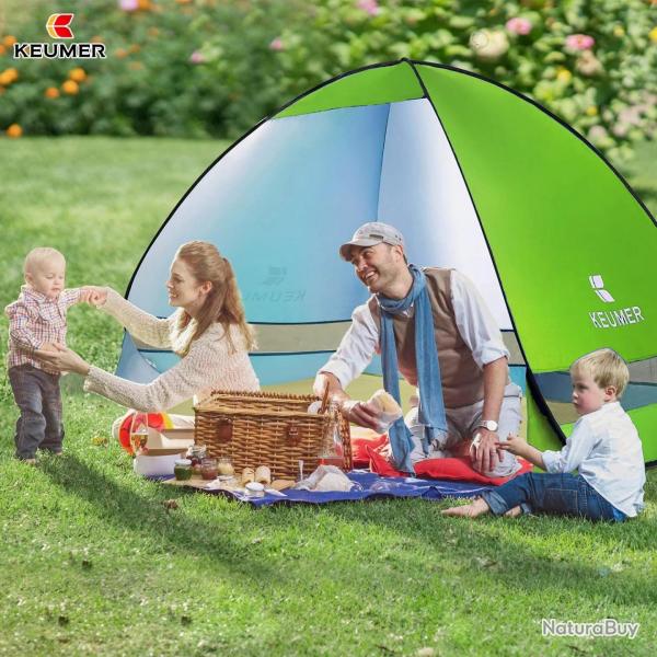 Tente de plage de protection UV pop-up, abri pare-soleil portable pour le camping, la pche et les a