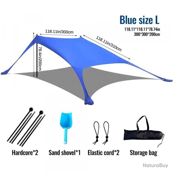 Vente chaude Portable Lycra plage auvent tente Protection UV parasol installation facile abri extri