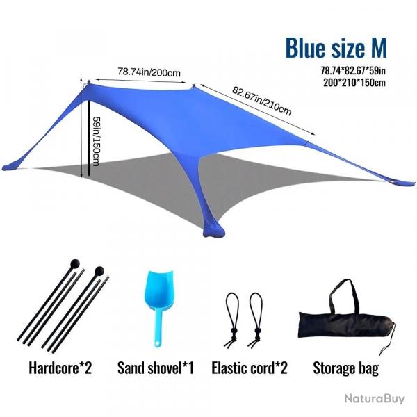 Vente chaude Portable Lycra plage auvent tente Protection UV parasol installation facile abri extri