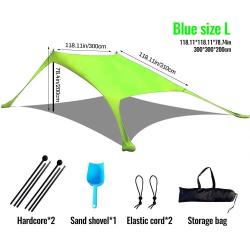 Vente chaude Portable Lycra plage auvent tente Protection UV parasol installation facile abri extéri