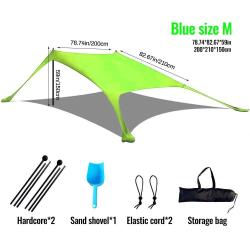 Vente chaude Portable Lycra plage auvent tente Protection UV parasol installation facile abri extéri