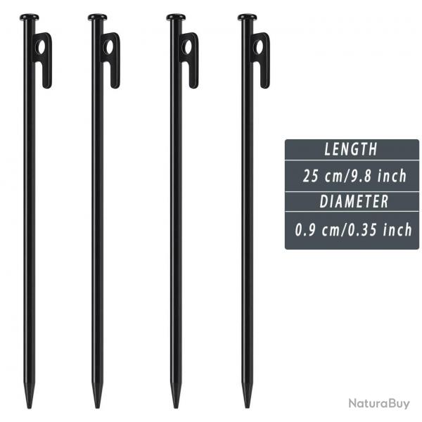 Piquets de tente robustes, piquets de Camping en acier forg, pointes pour dcoration de cour, champ