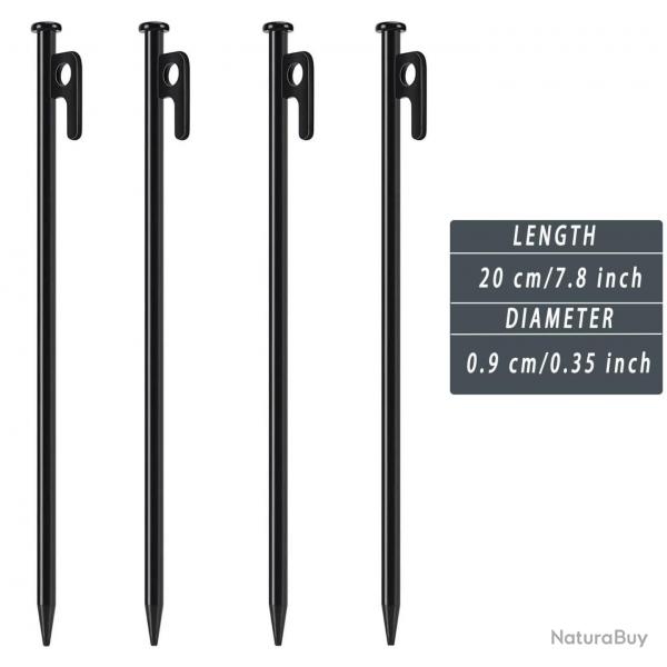 Piquets de tente robustes, piquets de Camping en acier forg, pointes pour dcoration de cour, champ