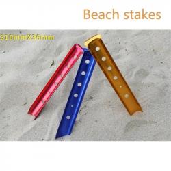 Piquet de tente de plage en forme de U, piquet de tente surdimensionné, camping au sol en plein air,
