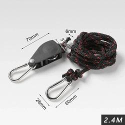 Attache de corde réglable pour tente de Camping, tendeur de poulie à boucle fixe, cintres à cliquet,