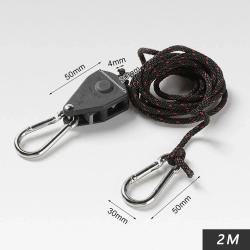Attache de corde réglable pour tente de Camping, tendeur de poulie à boucle fixe, cintres à cliquet,