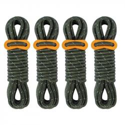 Cordes de Guyline pour tente extérieure, 5mm, 4M, lignes réfléchissantes pour Camping, avec tendeur 