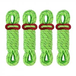 Cordes de Guyline pour tente extérieure, 5mm, 4M, lignes réfléchissantes pour Camping, avec tendeur 