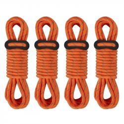 Cordes de Guyline pour tente extérieure, 5mm, 4M, lignes réfléchissantes pour Camping, avec tendeur 