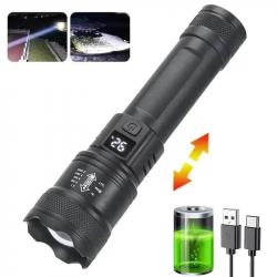 1600000 LM lampe de poche Super lumineuse LED Rechargeable par USB longue portée torche tactique ext