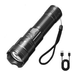 1600000 LM lampe de poche Super lumineuse LED Rechargeable par USB longue portée torche tactique ext