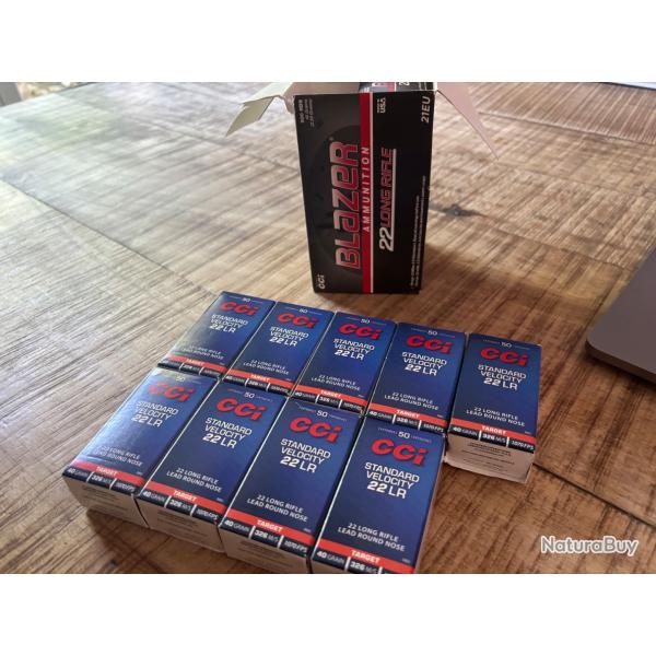 lot 885 Munitions 22 LR  Blazer + CCI STANDART