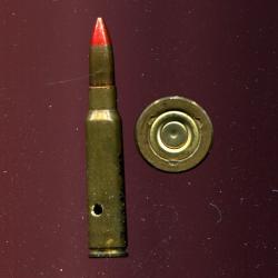 7.5 x 54 MAS - tir réduit LRAC - RARE - balle cuivre pointe rouge - étui laiton - amorce électrique