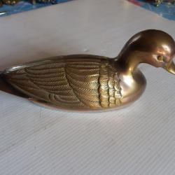 canard en bronze doré et argenté 21 cm 570 g TBE
