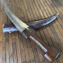 BEAU KANDJAR PERSE OTTOMAN MANCHE EN BELLE CORNE DEBUT XlX éme