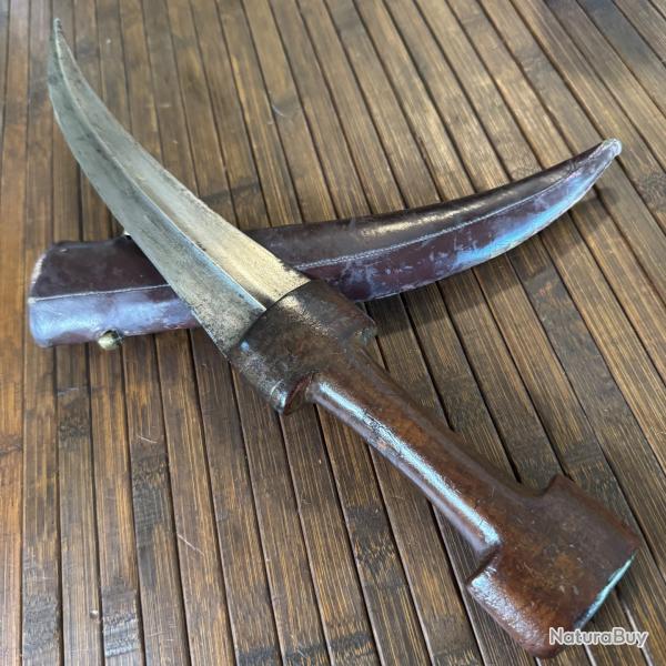 BEAU KANDJAR PERSE OTTOMAN MANCHE EN BELLE CORNE DEBUT XlX me