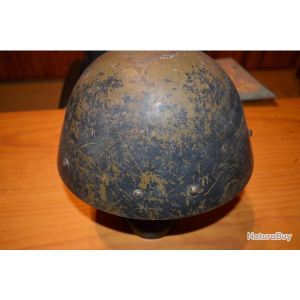 Casque  Tchque  VZ32  reutilis par le Luftschutz WW2