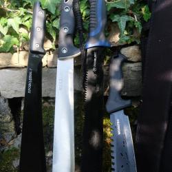 Lot de 4 Machette Bowies Lame Acier 3Cr13 Manche ABS Etui LOT POUR REVENDEURS Survie Outlaw Alaska01