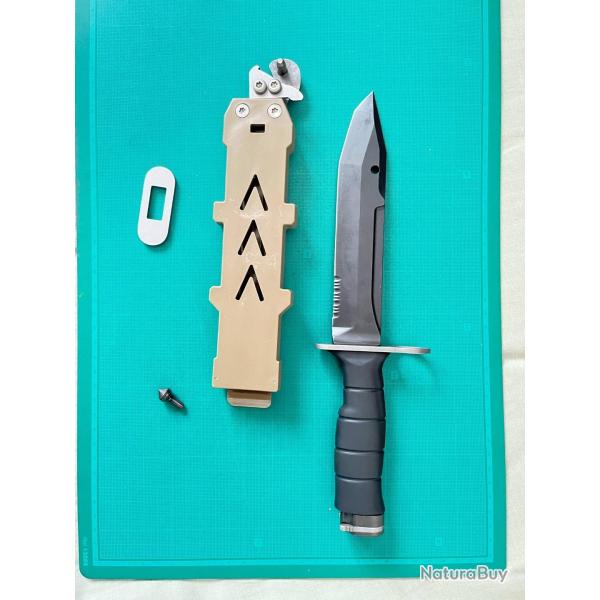 baionnette wildsteer wild 320 forge avec kit de conversion en couteau de combat avec coupe barbels